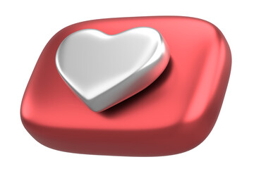 Like icon. Like button. 3D illustration.