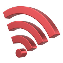 Wifi icon. Wireless signal. 3D illustration.