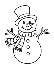 Happy Christmas coloring pages, coloring book, black and white, line art, Vector illustration, Christmas printable Coloring Page, winter, holiday, Christmas Art