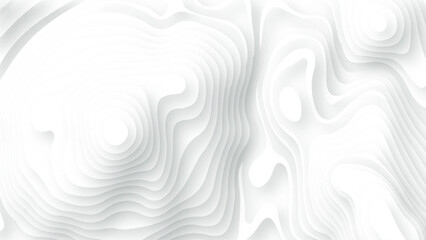 Obraz premium White paper cut decoration textured with wavy layers, White abstract geometric pattern background, wave and curve abstract background.