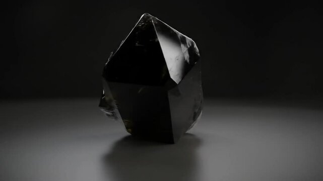 Obsidian tower gleams softly elegantly posed