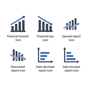 Growth, loss, Upward report, Downward report, Sales decrease, Sales increase, icon