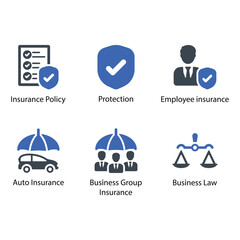 Insurance Policy, Protection, Employee insurance, Auto Insurance, Group Insurance, Business Law, icon