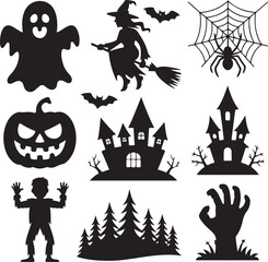 Spooky Halloween Silhouette

Haunted House Halloween Vector

Flying Witch on Broom Silhouette

Halloween Pumpkin Silhouette

Creepy Graveyard Halloween Scene
