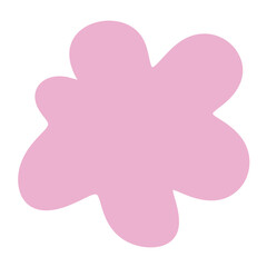 Pink Floral Abstract Organic Shape PNG
