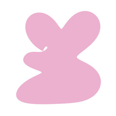 Abstract Pink Winged Organic Shape PNG