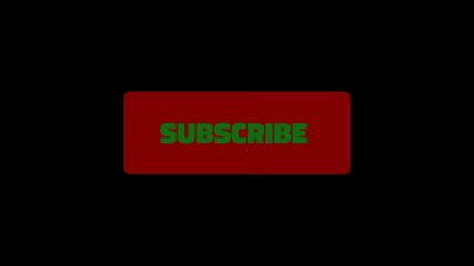 Green subscribe button in red frame against black backdrop for channel growth and viewer engagement.