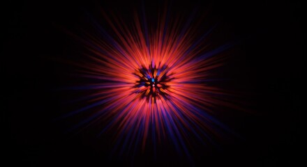 Fototapeta premium Abstract Red And Blue Light Burst Explosion Background