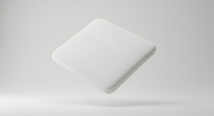Minimalist floating white object with a subtle design for a modern and sleek aesthetic