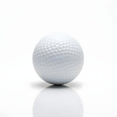 High-Resolution Image of a Golf Ball on a White Background