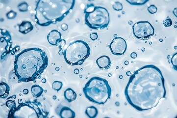 Abstract Close-Up of Water Bubbles Texture and Light Play