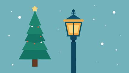 christmas card with christmas tree