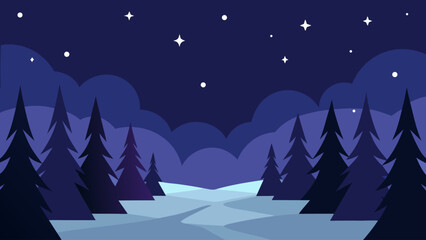 christmas night landscape