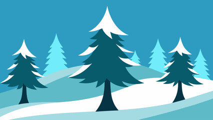 Obraz premium winter landscape with trees