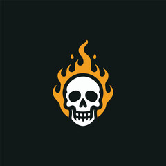skull fire logo