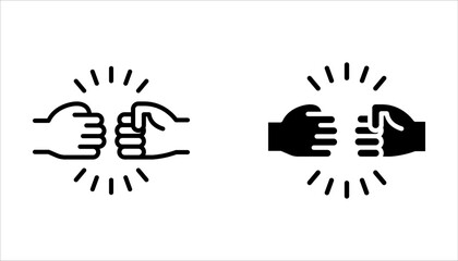 Conflict Resolution icon set symbol isolated on white background