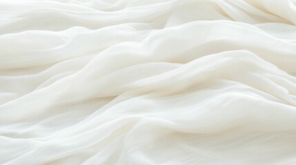 Fototapeta premium Cream-colored fabric, softly draped, textured, flowing.