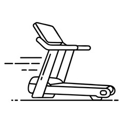Treadmill vector icons on white background