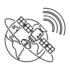  Earth Satellite Signal Icon