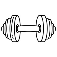 Dumbbell Weight Icon Line