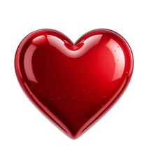 Glossy Red Heart Valentine Love Symbol – Romantic Graphic Element