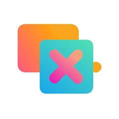 Fototapeta premium Cross Close Icon