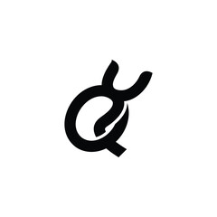 Obraz premium Elegant Alphabet Monogram XQ QX Logo with Abstract Design