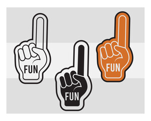 Fototapeta premium Fan Foam Fingers SVG Silhouette Bundle, Hands Up With Glove With Number One, Glove Svg, Hands Up Svg, Foam Hand Supporter, Fan Foam Fingers Png, Fan Foam Fingers Svg Images,
