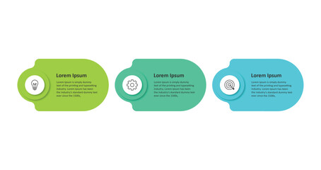 Business infographic template. Thin line design label with icon and 3 options, steps or processes.