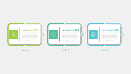 Business infographic template. Thin line design label with icon and 3 options, steps or processes.