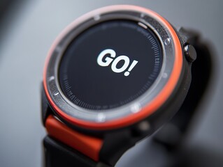 Fototapeta premium Close-up of GPS watch buzzing 