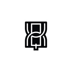 Abstract XQ QX Letter Logo with Modern Design