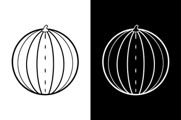 Simple Watermelon Icon in Line Style. Ideal for Branding and UI Design