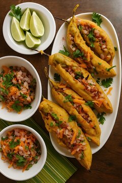 Spicy Mirchi Bhaji Served Fresh &mdash; Ideal Monsoon Treat
