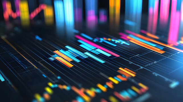 Color financial chart background
