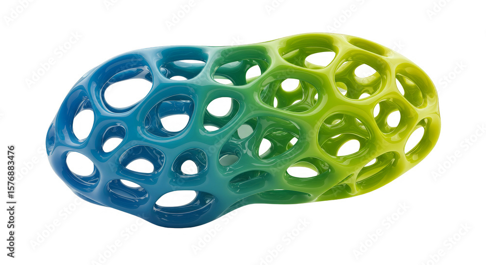 Aufkleber 3d abstract transparent background with organic cell structure gradient