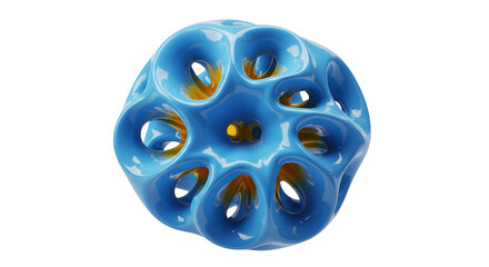 3d Abstract Sphere with Blue Color Modern Background Illustration