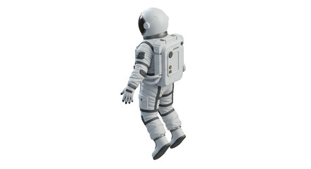 Fototapeta premium 3d Astronaut White Suit Floating Isolated Space Technology Future Hero