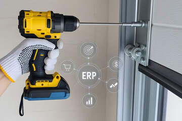 Yellow power drill fastening metal bracket ataullahakram01 Ataullah Akram