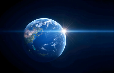 Fototapeta premium Earth From Space Perspective