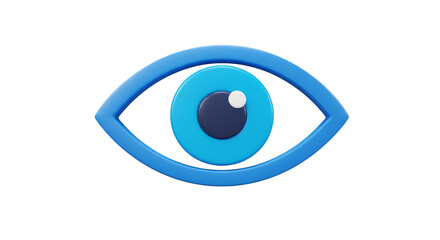3D Eye Vision Blue View Look Insight Optical PNG Transparent