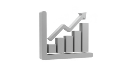 3D Growth Chart Business Increase Success Finance Transparent