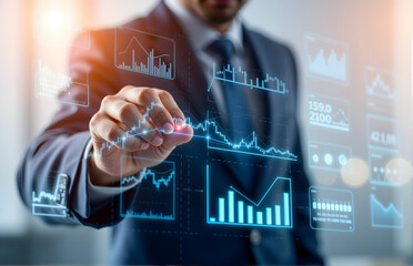 Businessperson Operating Data Dashboard