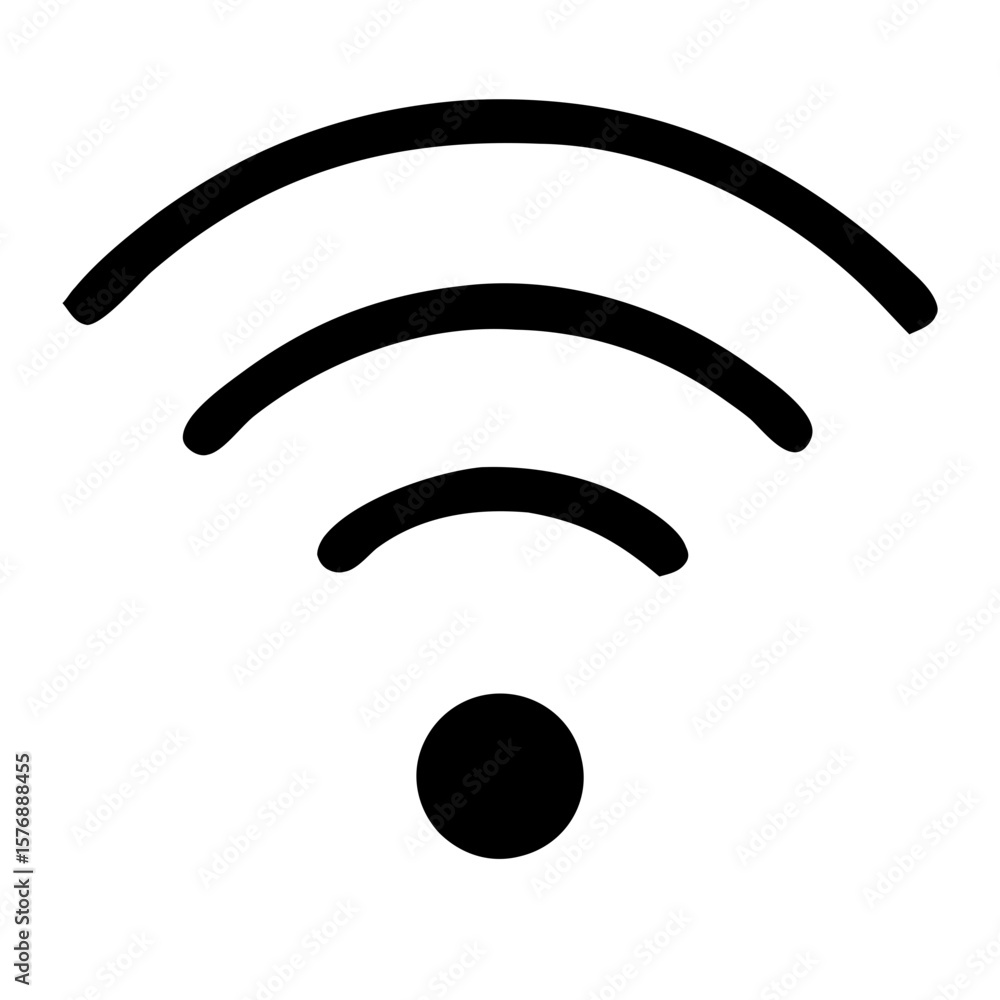 Poster outline simple wifi wireless connection signal symbol icon shape