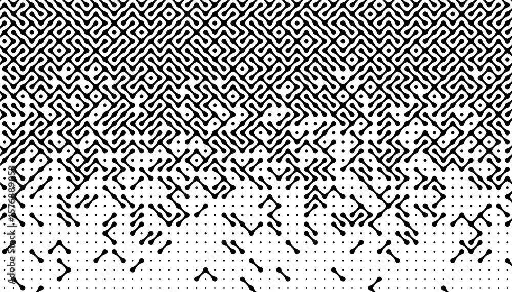 Poster black and white abstract transition pattern with fade effect for modern background and design elemen