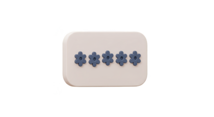 3D Password Code Input Secure Access Secret Pin Transparent Background