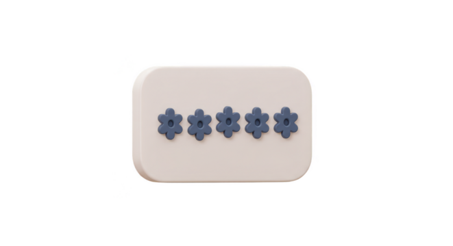 3D Password Code Input Secure Access Secret Pin Transparent Background