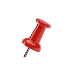3d Render of a Red Push Pin Thumbtack Isolated Transparent Background