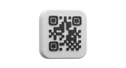3D Render of QR Code Symbol for Mobile Payment Business Scan