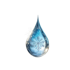 blue water drop, Natural Water Drop Isolated – Realistic Droplet with Clipping Path for Product Design